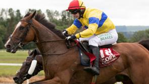 Limerick jockey Cathal Landers in winners' enclosure at Galway