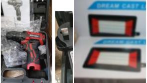 WARNING:  risk of electric shock from items delivered in Ireland