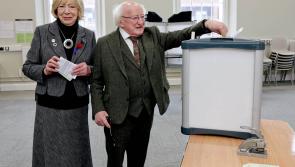 PICTURES: President Higgins casts his vote on referendum day!