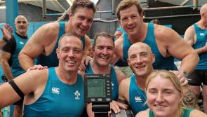 Irish rugby legends and elite rowers team up to smash 100,000m world rowing record 