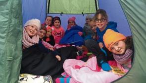 Limerick primary school pupils brave cold for homeless