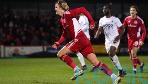 Tommy Leigh’s added-time penalty edges Accrington past Boreham Wood in FA Cup