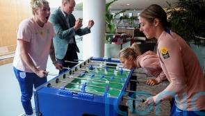 William visits St George’s Park to wish England Women good luck at World Cup