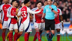 Arsenal charged after players confronted referee over Myles Lewis-Skelly red