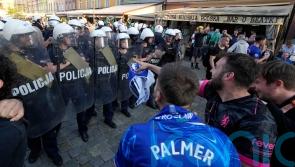 Police use water cannon on fans after trouble ahead of Chelsea-Betis final