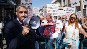Row breaks out at protest over Government plans to buy CityWest Hotel