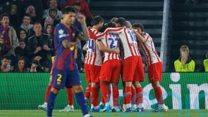 Atletico Madrid stun 10-man Barcelona to take control of Champions League tie
