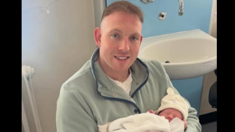 Shane Dowling and baby