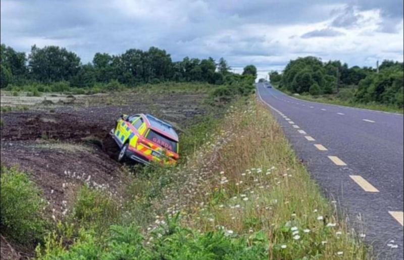 Mystery of viral Garda car in ditch picture solved amid reports of serious crash