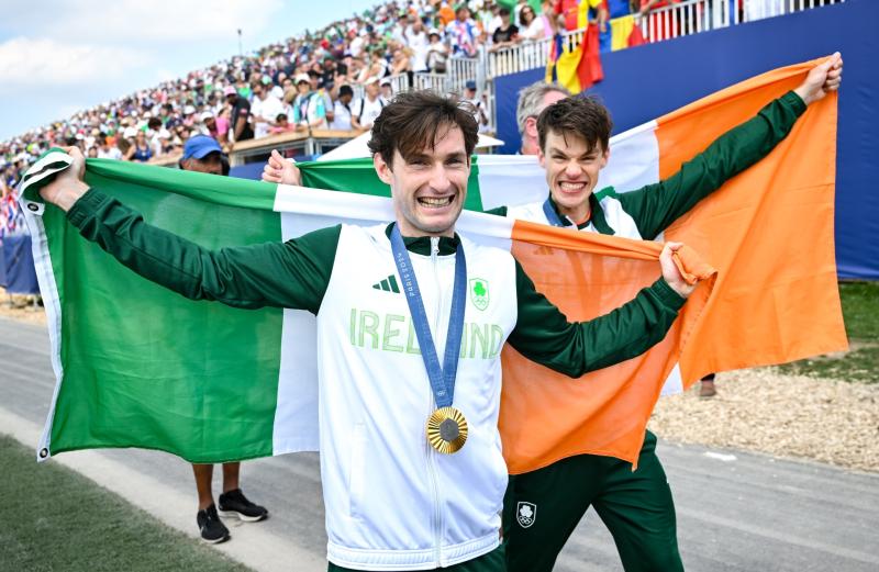 Fintan McCarthy and Paul O’Donovan claim back-to-back Olympic gold for Ireland in Paris