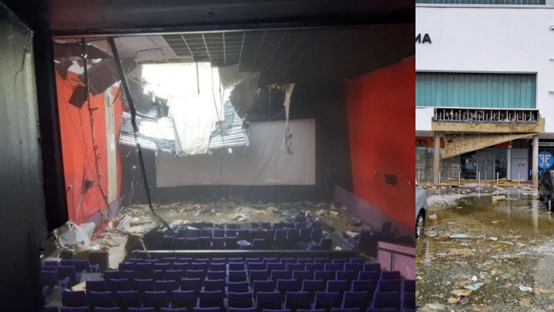 LATEST: Woman hospitalised after roof of Irish cinema 'collapses' during heavy downpours