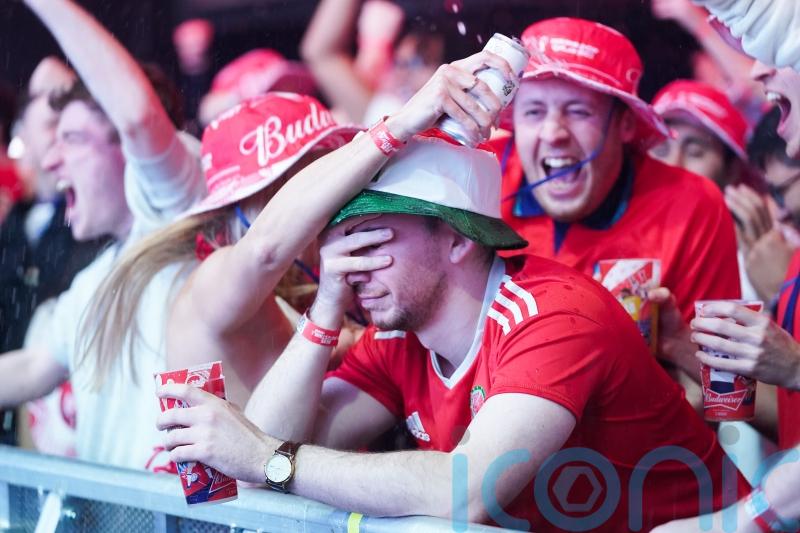 Jubilant England fans in party mode after cruising to Wales win at World Cup
