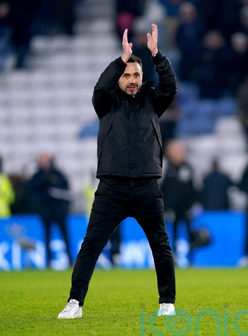 Brighton boss Roberto De Zerbi hits out over penalty claim in Leicester draw
