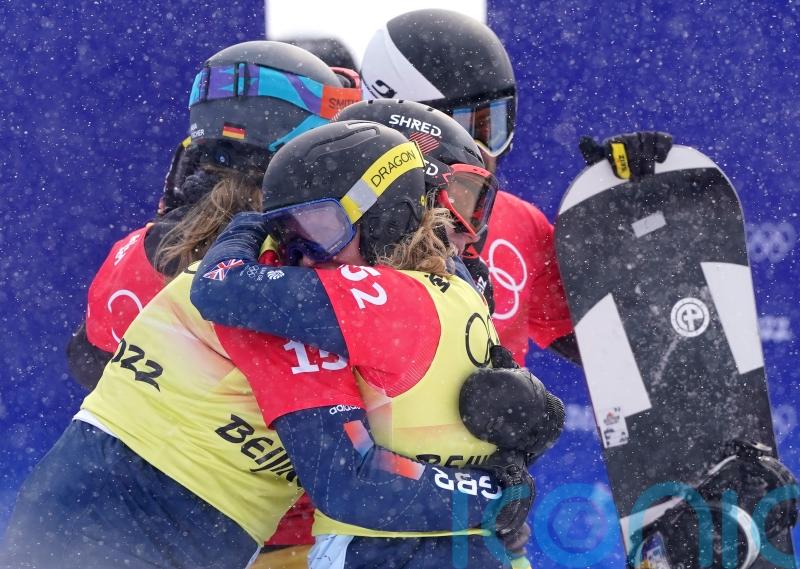 Charlotte Bankes and Huw Nightingale make history with GB mixed snowboard gold