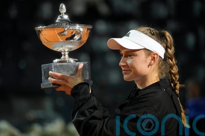 Elena Rybakina wins Italian Open final after Anhelina Kalininia forced to retire