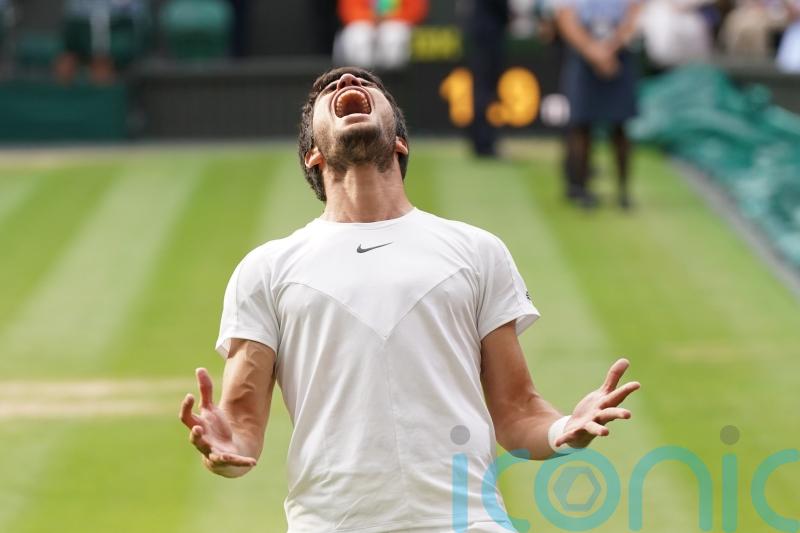‘Prince of Wimbledon’ is pride of Spain as sporting stars toast Carlos Alcaraz