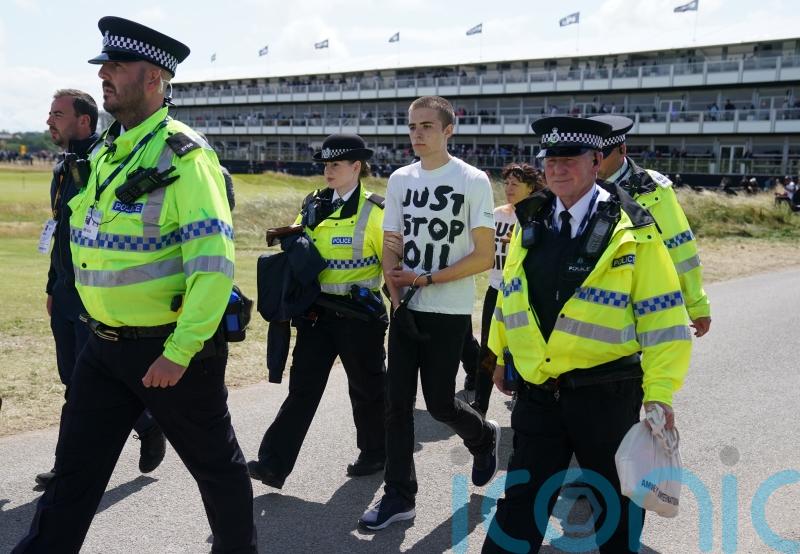 Four arrested after Just Stop Oil protesters disrupt second day of the Open