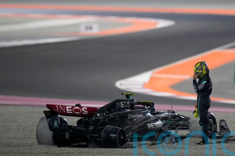 Lewis Hamilton crashes out after first-corner collision with George Russell