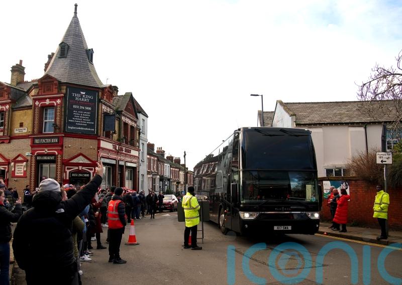 Manchester United team bus damaged en route to Anfield