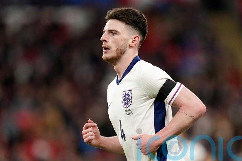 Declan Rice ready for &lsquo;pinch me moment&rsquo; when he captains England against Belgium
