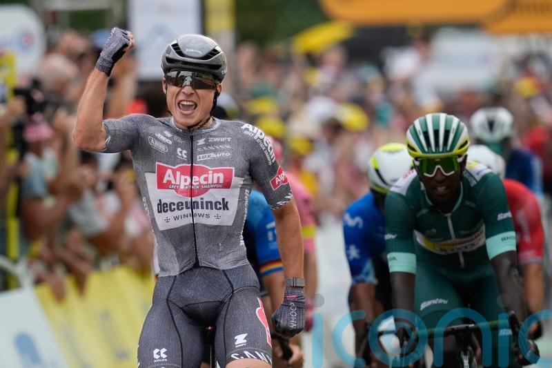 Jasper Philipsen sprints to first stage victory of this year&rsquo;s Tour de France