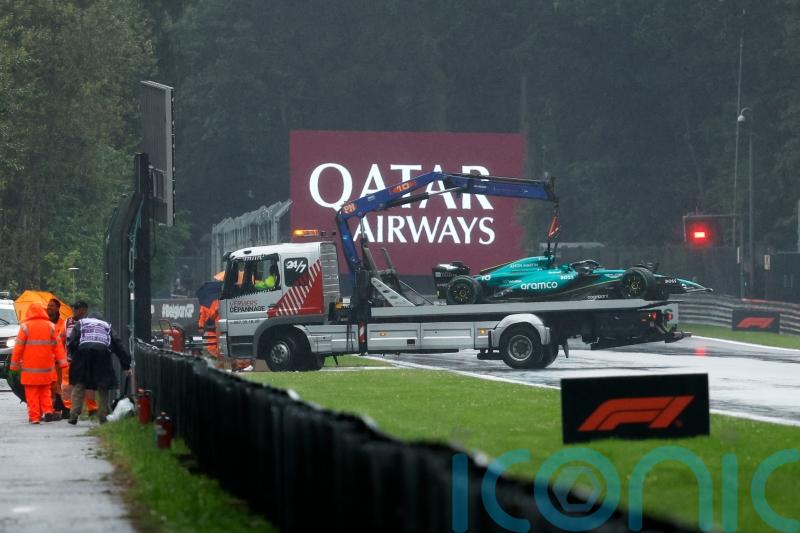 Lance Stroll crashes out of final practice for Belgian Grand Prix