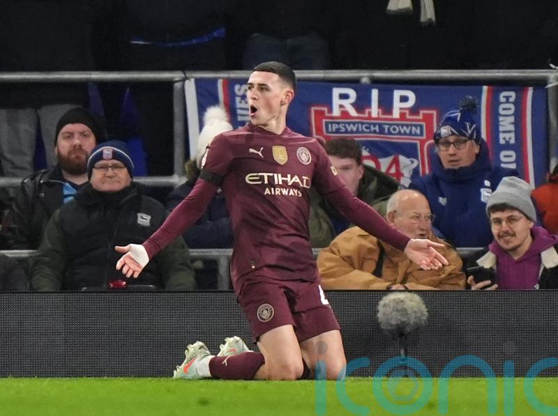 Phil Foden at the double as Man City hit Ipswich for six to return to top four