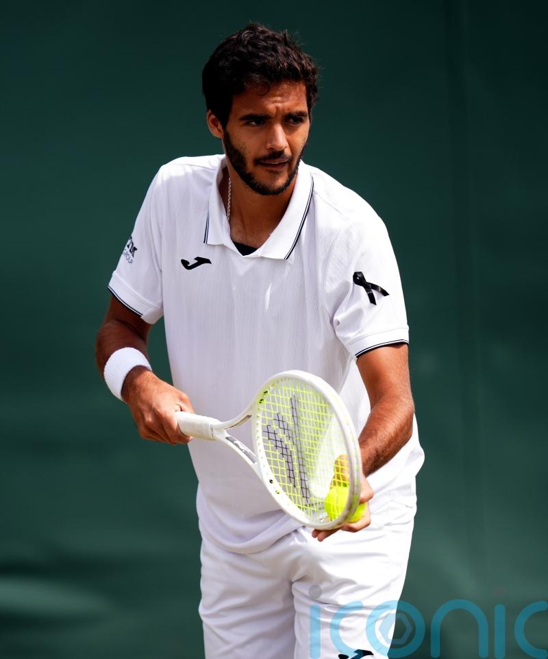 Black ribbon worn in tribute to Diogo Jota at Portugal player’s Wimbledon match
