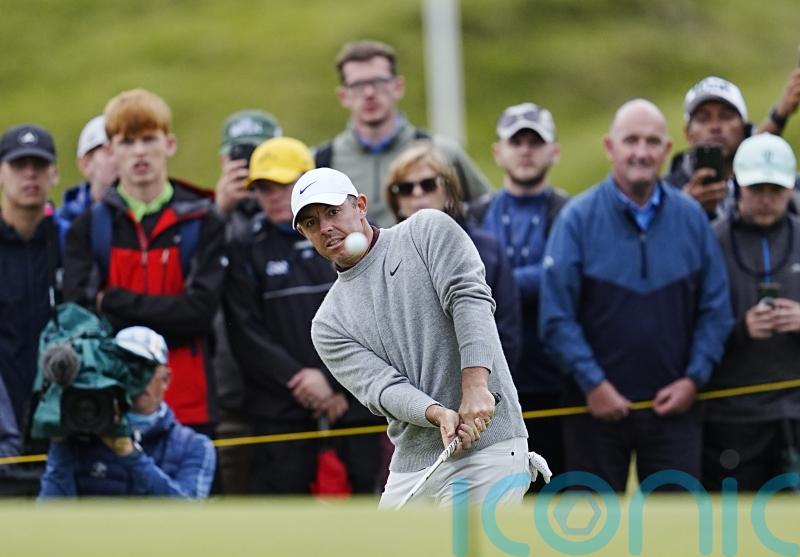 Home favourite Rory McIlroy falls short in bid for first-round Open lead