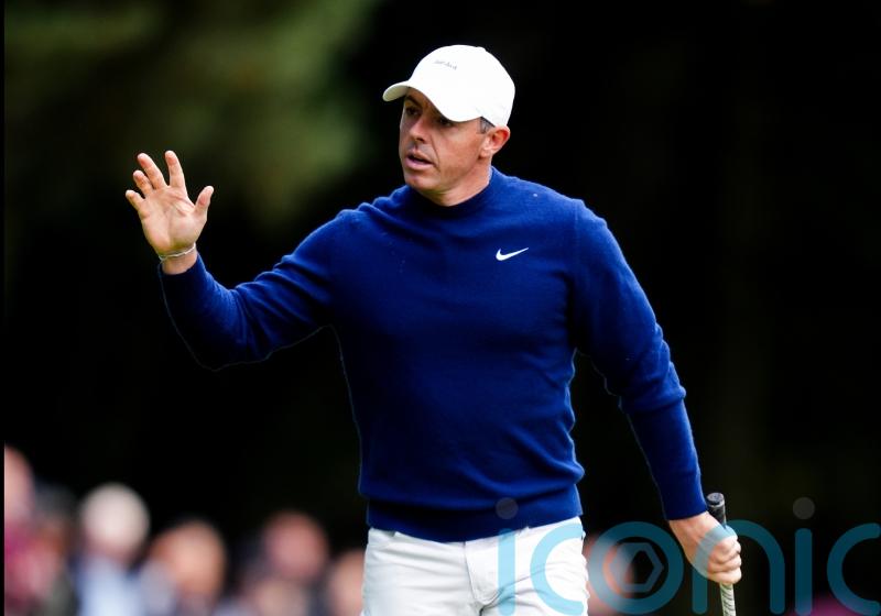 Rory McIlroy finds water on 18th to sit five shots off pace at PGA Championship