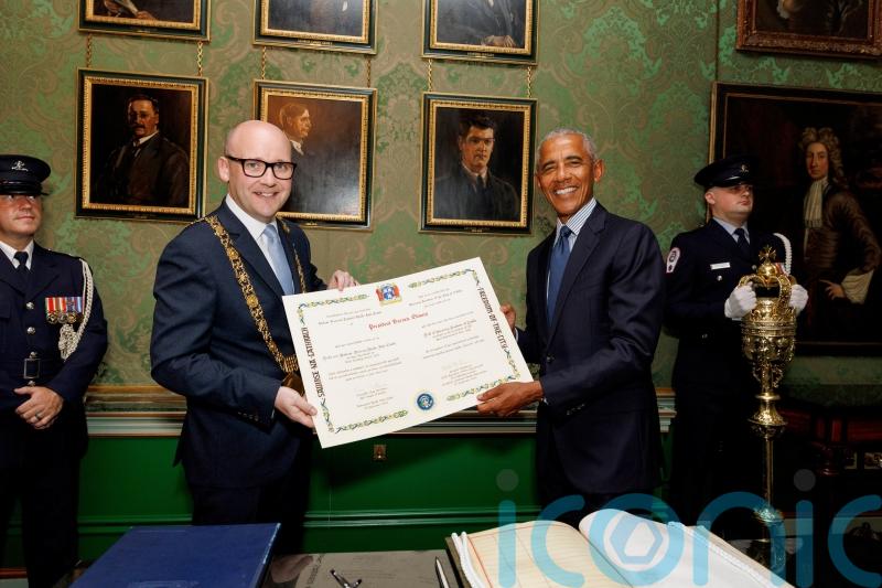 Barack Obama accepts Freedom of the City of Dublin ‘with deep humility’
