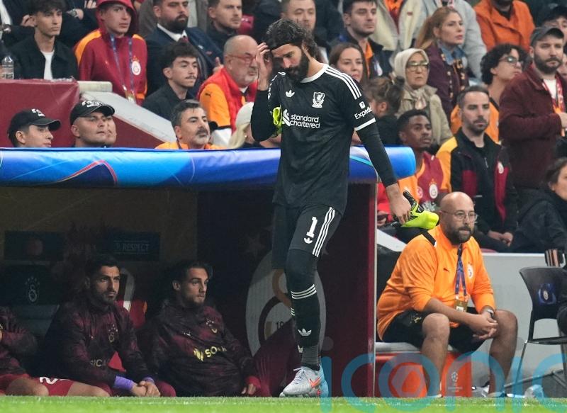 Liverpool suffer Alisson Becker injury blow in defeat to Galatasaray