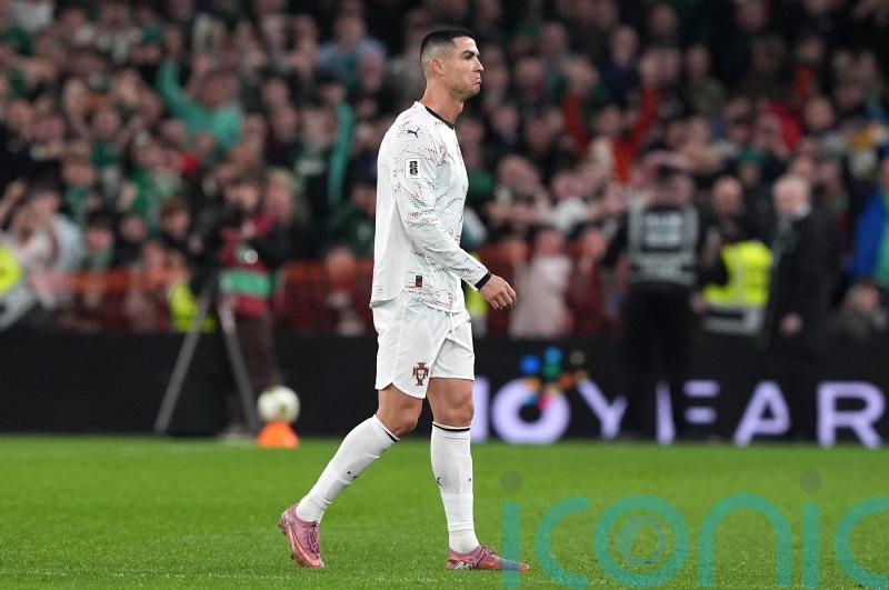 Cristiano Ronaldo sent off as Troy Parrott&rsquo;s brace earns Ireland famous victory
