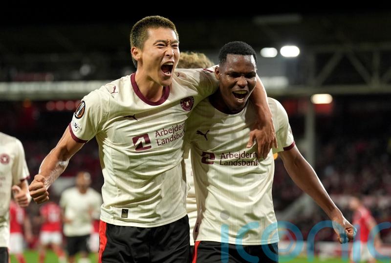 Nottingham Forest suffer first-leg loss to Midtjylland in Europa League last 16